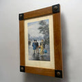 Porta llaves madera - París Nostalgia montado en pared, diseño elegante tipo cuadro con ilustración parisina, ideal para decoración de interiores.