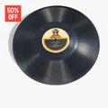Disco de pizarra con etiqueta negra y crema de Odeon, grabación de Budha, incluido en lote decorativo de 10 discos antiguos.