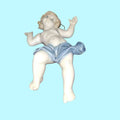 Figura exclusiva del Niño Jesús en porcelana MIRETE, mostrando diseño detallado con faldón azul y acabado de alta calidad.