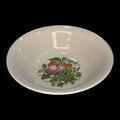 Cuenco Pontesa de porcelana española vintage con diseño de frutas en el centro. Ideal para decoración o vajilla de colección retro.