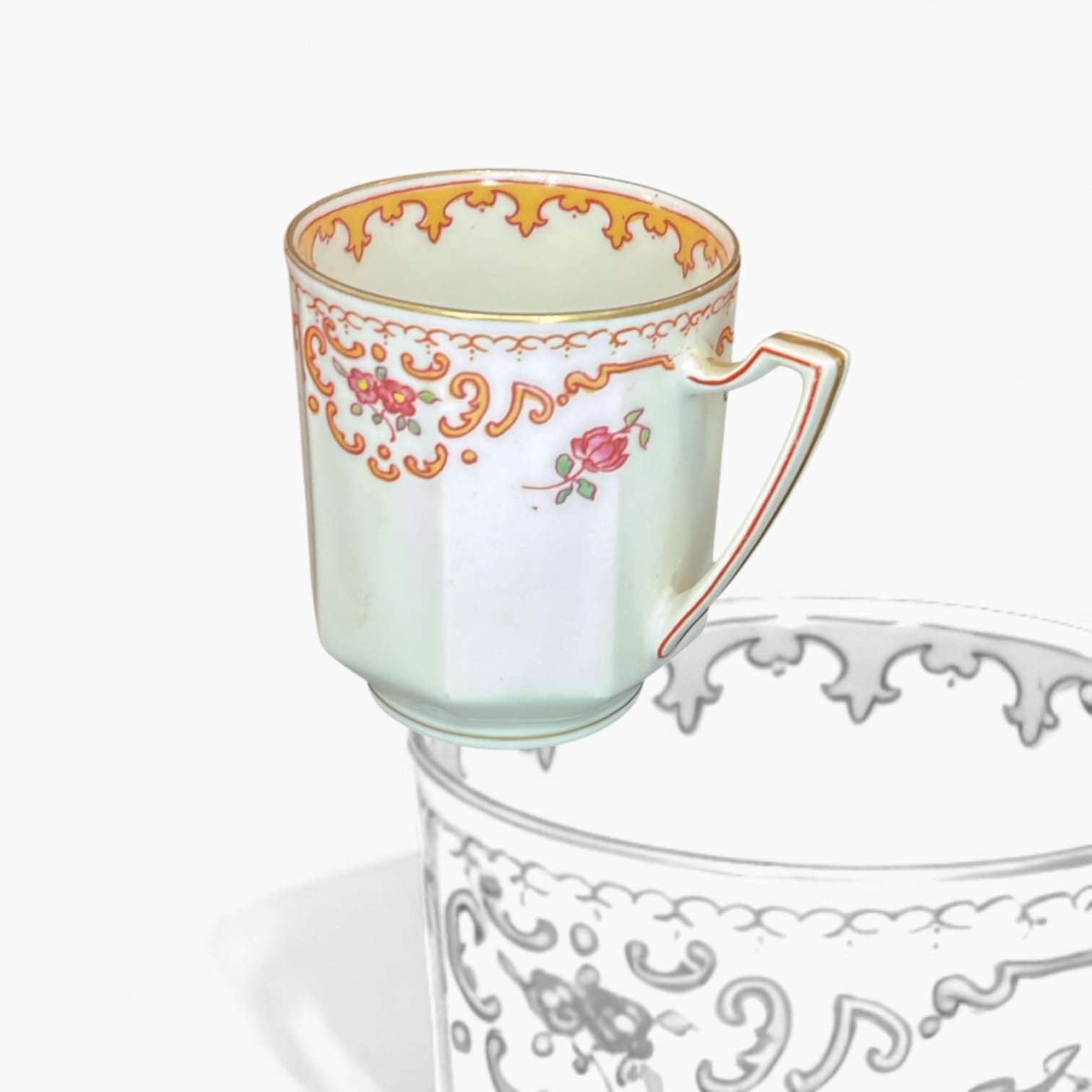 Taza Limoges decorativa