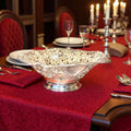 Panera de Metal Plateado Clásica 30 cm en decoración de mesa