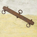 Balancín de madera con anillos de forja 57 cm | Antiguo para decoración rústica