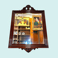 Espejo de caoba con cristal biselado clásico 92x127 cm en decoración de hogar