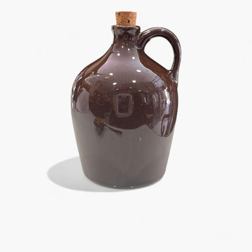 Botella de cristal con asa y tapón vintage para decoración en hogar y jardín