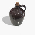 Botella de cristal con asa y tapón vintage para decoración en hogar y jardín