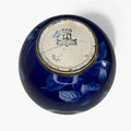Florero vintage Villeroy & Boch azul floral decorativo