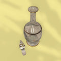 Licorera de cristal con hilo dorado tallado elegante para decoración de hogar y colección