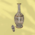 Licorera de cristal con hilo dorado tallado elegante para decoración de hogar y colección