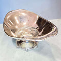 Centro de mesa frutero de metal plateado elegante para decoración de hogar y jardín