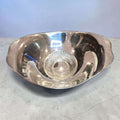 Centro de mesa frutero de metal plateado elegante para decoración de hogar y jardín