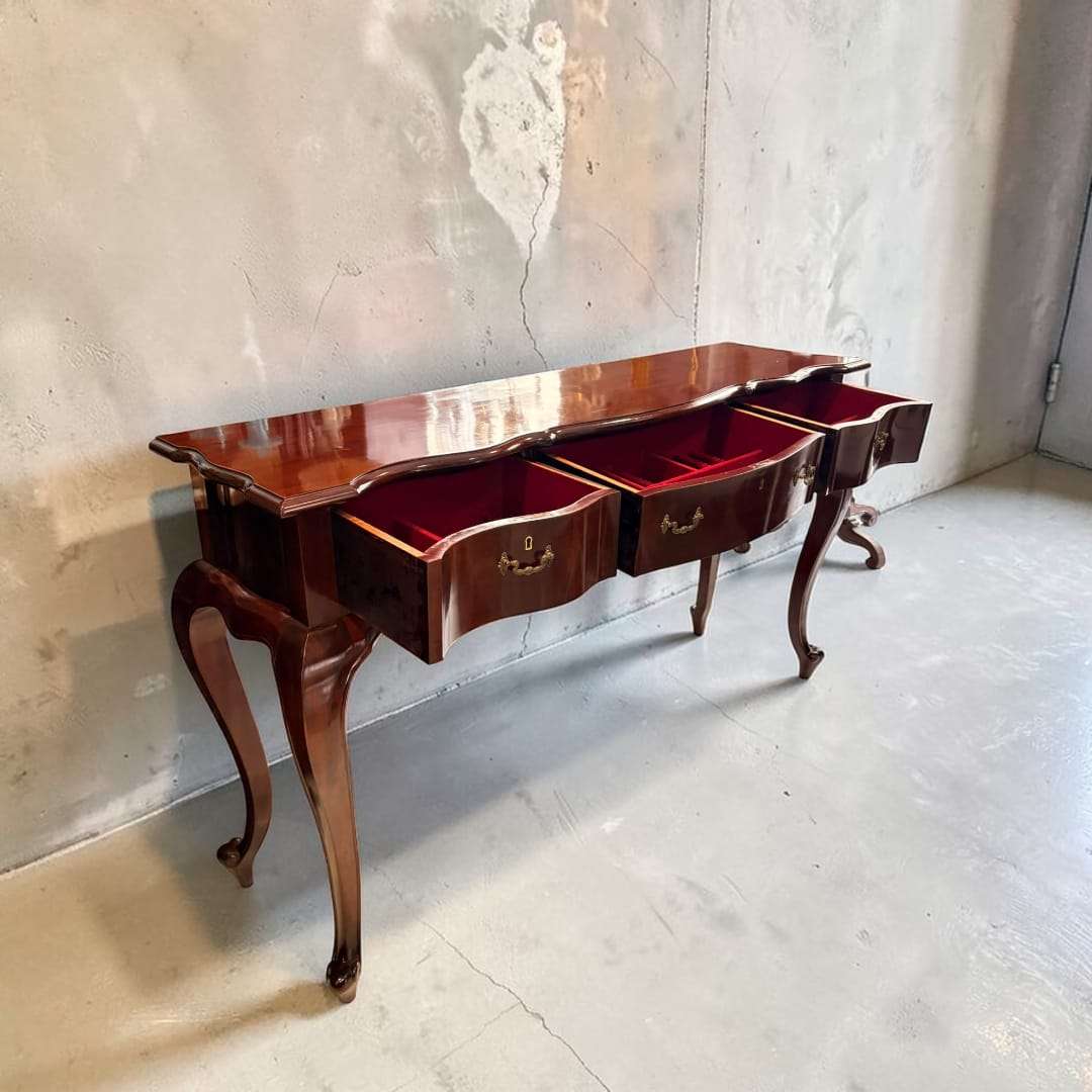 Consola de caoba con cubertero | Mueble antiguo único