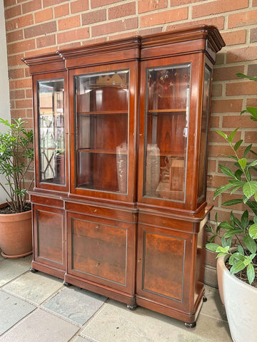Vitrina antigua de caoba con cristal | Mueble único elegante