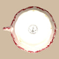Salsera antigua La Cartuja Pickman loza roja decorativa y funcional para mesa clásica en cerámica vintage