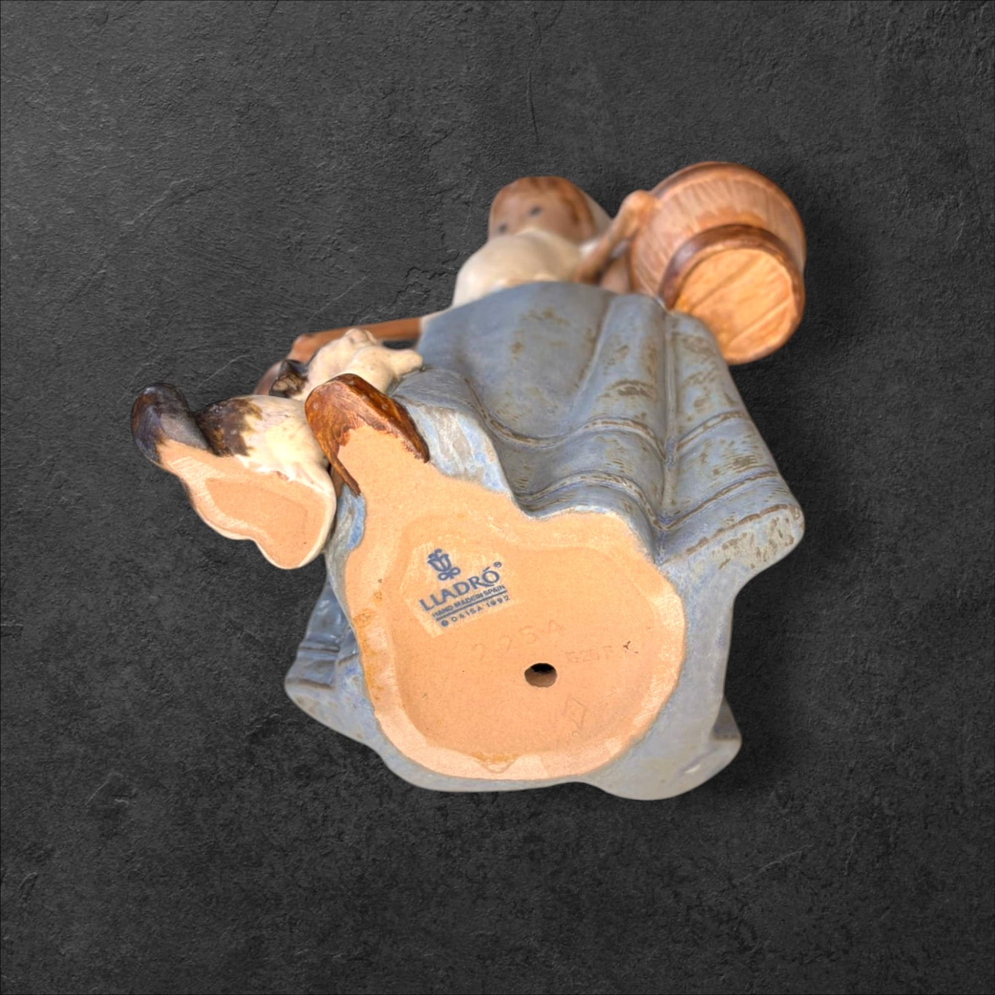 Figura Lladró niña con cubos porcelana antigua decorativa