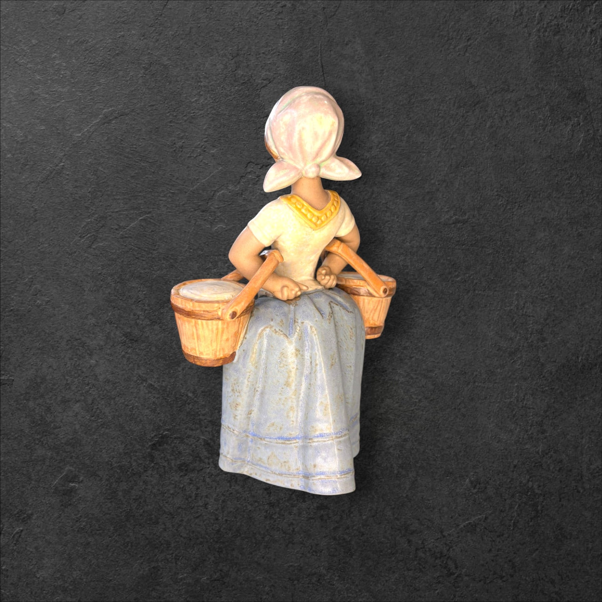Decoración de hogar con figura de niña Lladró en porcelana antigua