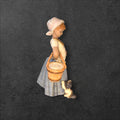 Figura Lladró niña con cubos porcelana antigua decorativa
