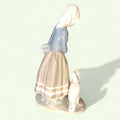 Figura Lladró Pastora con patos porcelana antigua decor