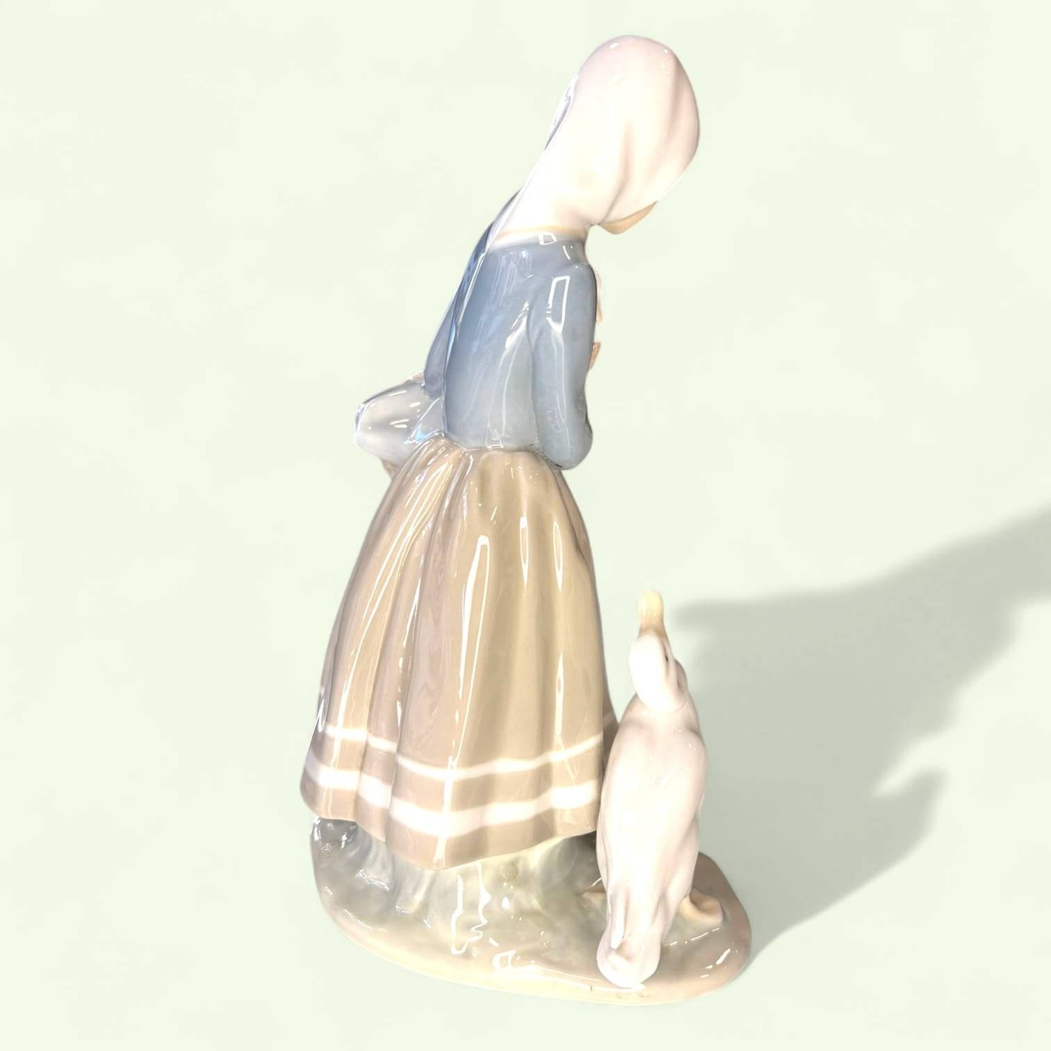 Figura Lladró Pastora con patos porcelana antigua decor