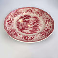 Vajilla inglesa Ironstone roja antigua de porcelana en decorativa colección