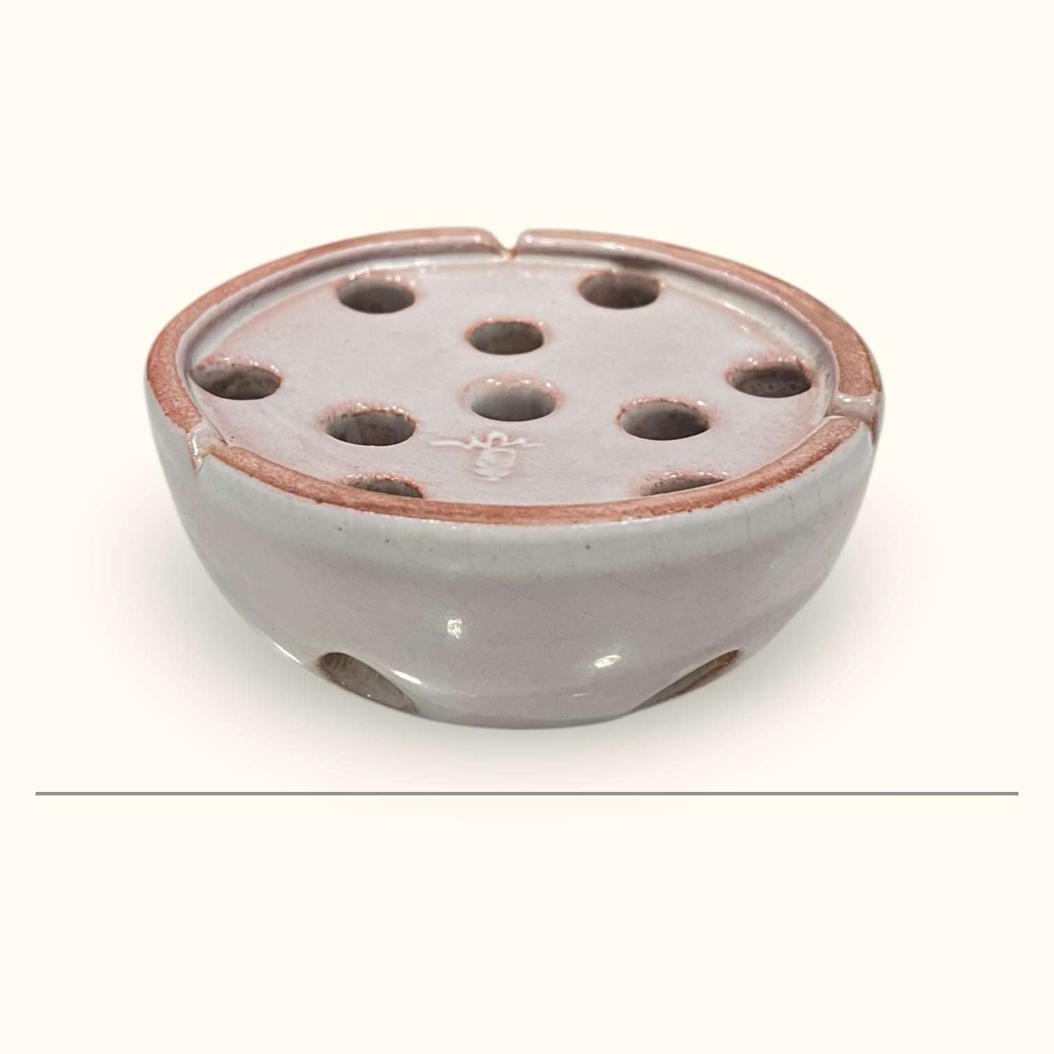 Organizador de flores cerámica esmaltada (s.XIX-XX) para decoración de hogar y arreglos florales