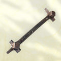Imagen frontal de la llave Ken Tool G14 con cabezales cuadrados cruzados.