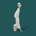 Figura lateral Médico Lladró de porcelana, con diseño estilizado y acabado brillante. Pieza decorativa exclusiva para coleccionistas.