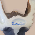 Firma C. Martinus en la base de la Figura Cocker Spaniel Azul - Escultura Martín, certificando su autenticidad como pieza única.