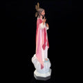 Figura Sagrado Corazón de Jesús majestuosa y religiosa vista desde el lateral derecho, sobre base de nubes y con detalles artesanales.