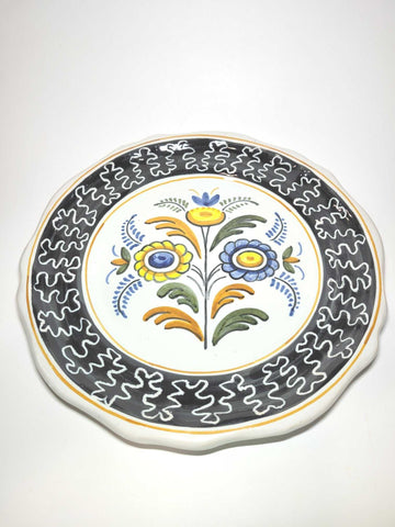 Plato de cerámica de Talavera pintado a mano, calidad artesanal