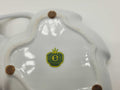 Sello verde con corona de la porcelana Limoges en la base de una entremesera de porcelana hecha a mano, categoría decoración hogar.