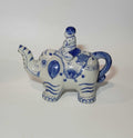 Tetera Capodimonte con forma de elefante vista completa
