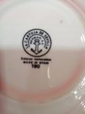 Base del cenicero de La Cartuja con sello original, indicando fabricación en España, modelo 190, porcelana de alta calidad.