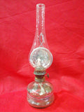Quinqué de cristal para pared o mesa de calidad premium, diseño vintage con base redonda y chimenea alta, ideal para decoración clásica del hogar.