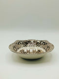 Cuenco Johnson Bross. inglés - porcelana 14x3 cm con diseño clásico en tonos sepia, ideal para decoración vintage en el hogar.