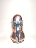 Jarra Cobre Asa Forjada - Cobre Amartillada | Antigüedad Siglo XIX con diseño artesanal, cuerpo abombado y asa de hierro forjado. Ideal para decoración vintage en Home & Garden > Decor.