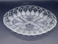 Entremesera de cristal de excelente calidad - vintage con diseño tallado y divisiones, ideal para servir entremeses en eventos elegantes.