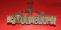 Hierro de marca J.Holgado y Cia para botas de vino, pieza antigua de forja artesanal en hierro oxidado. Ideal para decoración rústica o coleccionismo.